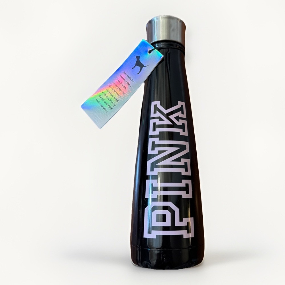Victoria's Secret PINK Stainless Steel Water Bottle 15oz Sip by Swell New W Tags